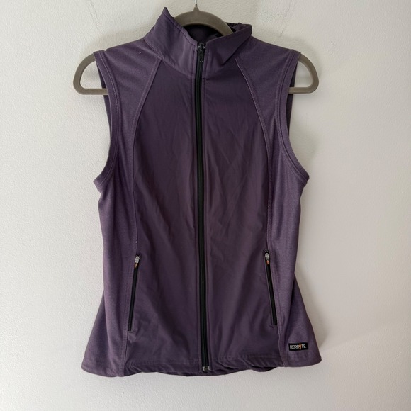 Kerrits Jackets & Blazers - Kerrits Womens Equestrian Full Zip Vest Purple Mock Neck Sleeveless Size Medium